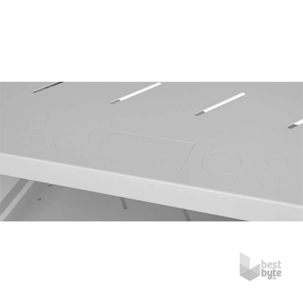 Stalflex RC19-4U-350GG 19" 4U 350 mm mély lapraszerelt szürke üveg ajtós fali rack szekrény (Használt - A)