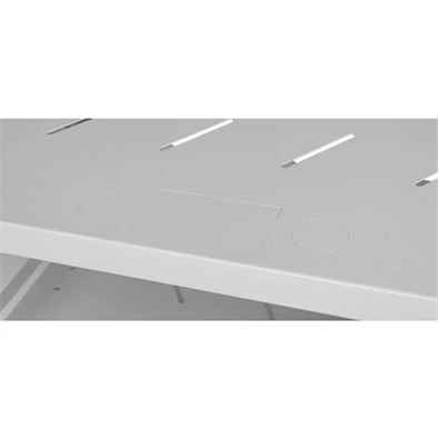 Stalflex RC19-4U-350GG 19" 4U 350 mm mély lapraszerelt szürke üveg ajtós fali rack szekrény (Használt - A)