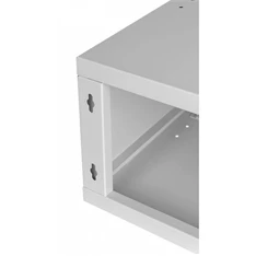 Stalflex RC19-4U-350GG 19" 4U 350 mm mély lapraszerelt szürke üveg ajtós fali rack szekrény (Használt - A)