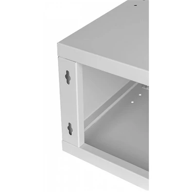 Stalflex RC19-4U-350GG 19" 4U 350 mm mély lapraszerelt szürke üveg ajtós fali rack szekrény (Használt - A)