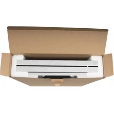 Stalflex RC19-4U-350GG 19" 4U 350 mm mély lapraszerelt szürke üveg ajtós fali rack szekrény (Használt - A)