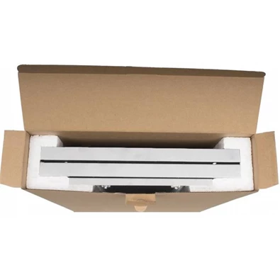 Stalflex RC19-4U-350GG 19" 4U 350 mm mély lapraszerelt szürke üveg ajtós fali rack szekrény (Használt - A)