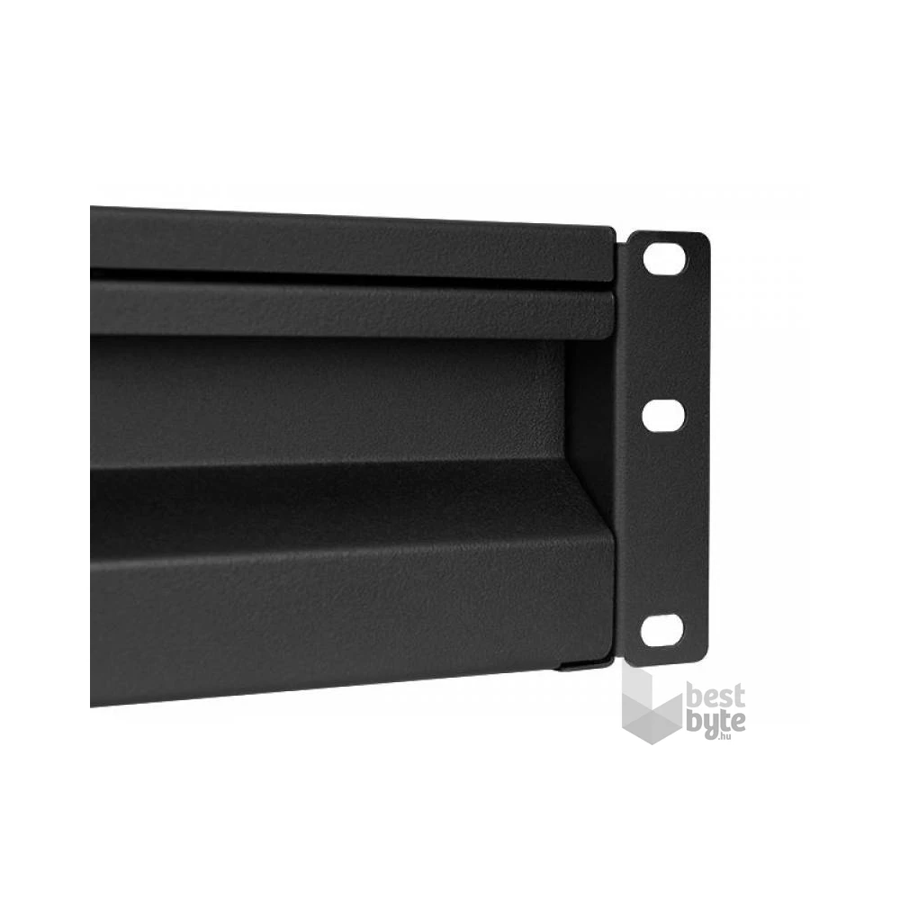 Stalflex RD19-2U-B 19" 320mm 2U zárható fekete rack fiók