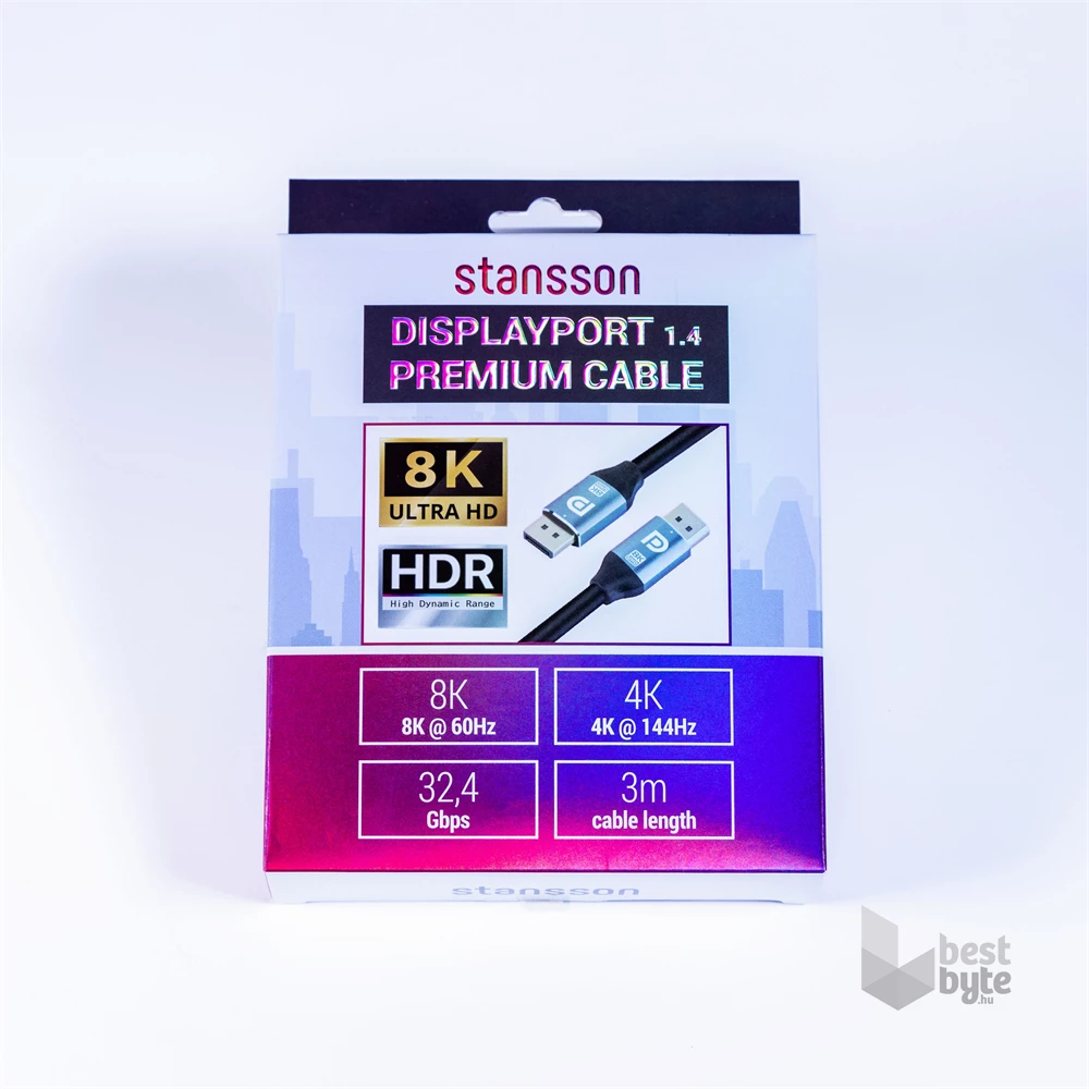 Stansson 3m Displayport v1.4 kábel
