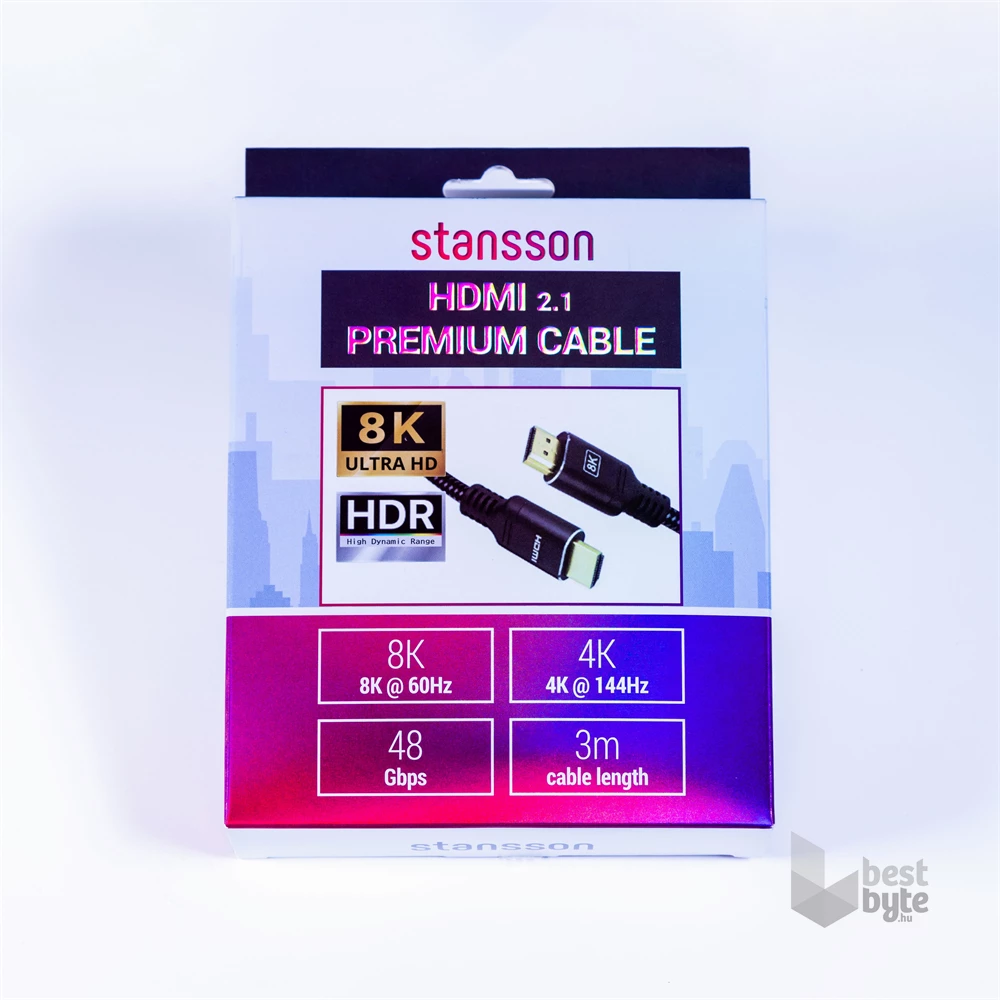 Stansson 3m HDMI 2.1 kábel