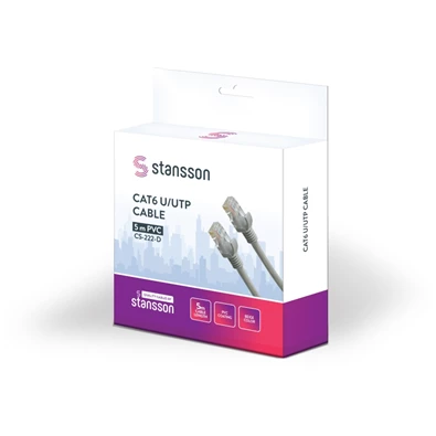 Stansson 5m Cat6 U/UTP kábel