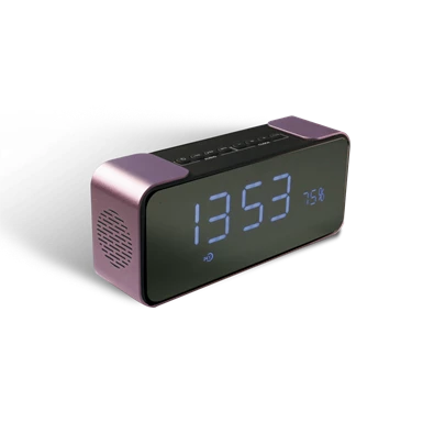 Stansson BSP343P rózsaszín Bluetooth hordozható órás rádió