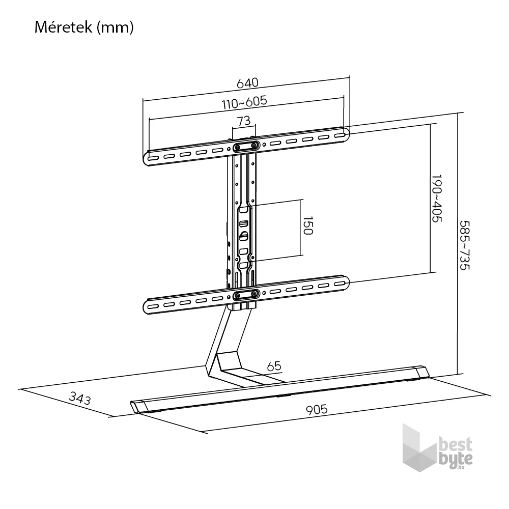 Stansson WM-3775 37"-75" asztali TV állvány
