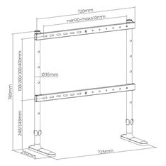 Stansson WM-4975 49"-75" asztali TV állvány