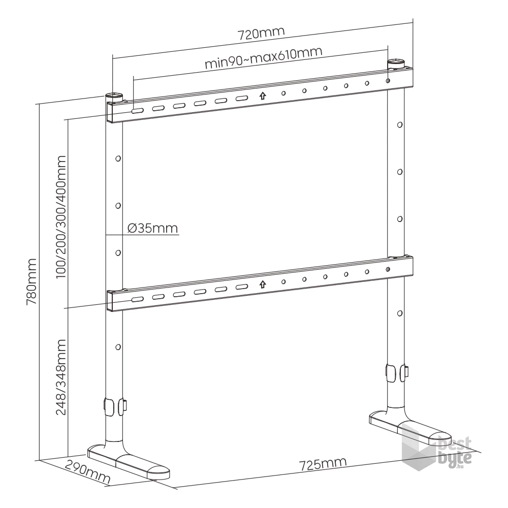 Stansson WM-4975 49"-75" asztali TV állvány