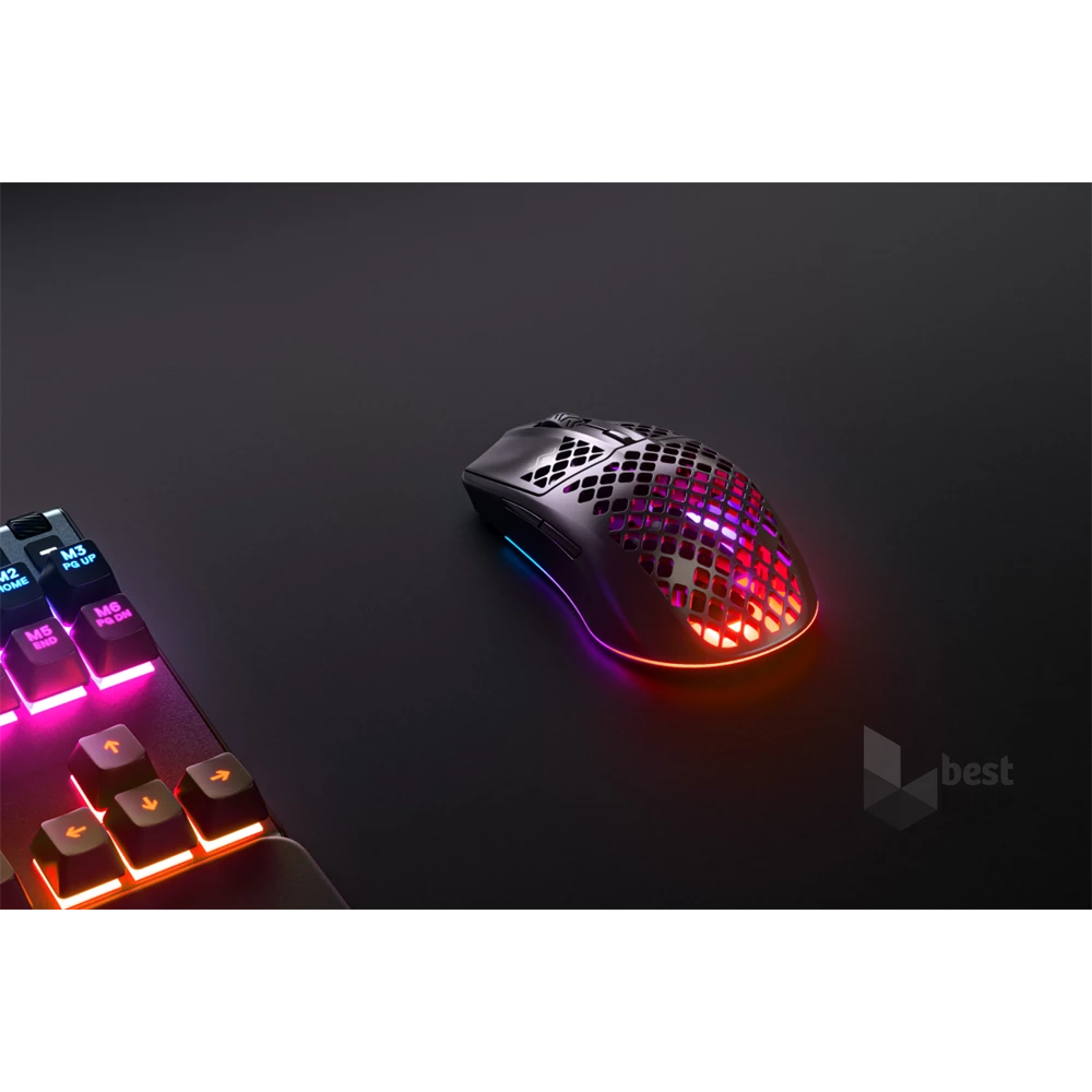 SteelSeries Aerox 3 (2022) Onyx wireless fekete optikai gamer egér
