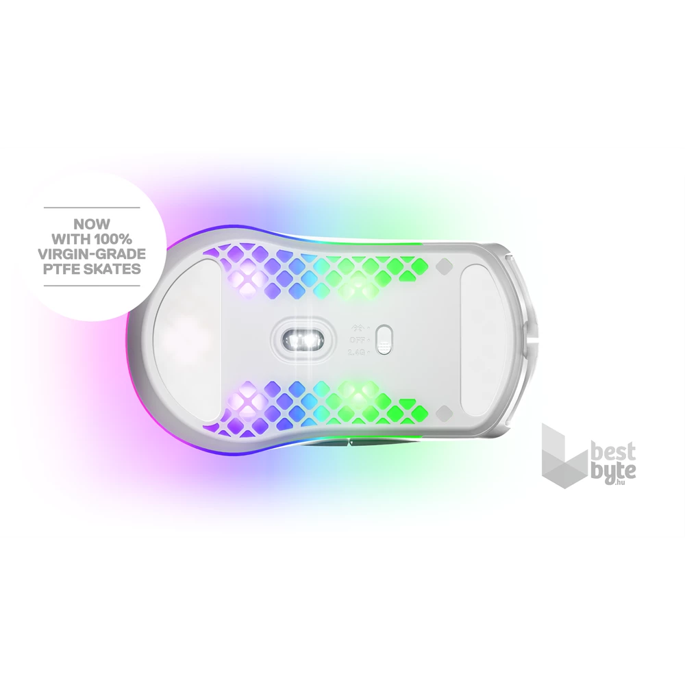 SteelSeries Aerox 3 (2022) Snow wireless fehér optikai gamer egér