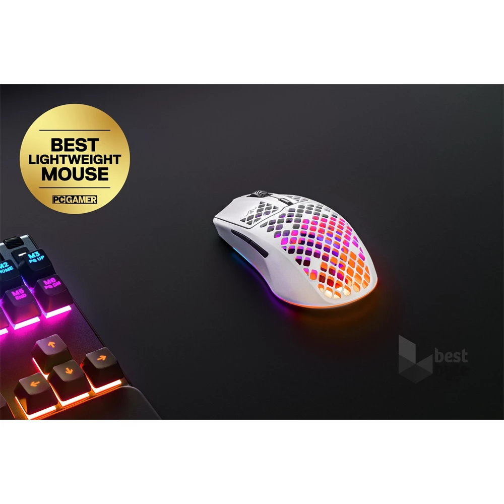SteelSeries Aerox 3 (2022) Snow wireless fehér optikai gamer egér