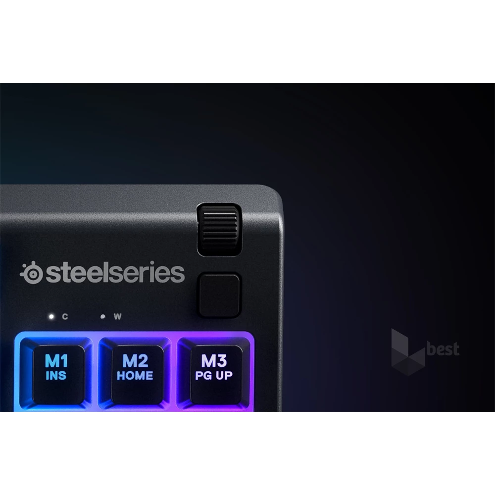 SteelSeries Apex 3 TKL UK fekete gamer billentyűzet