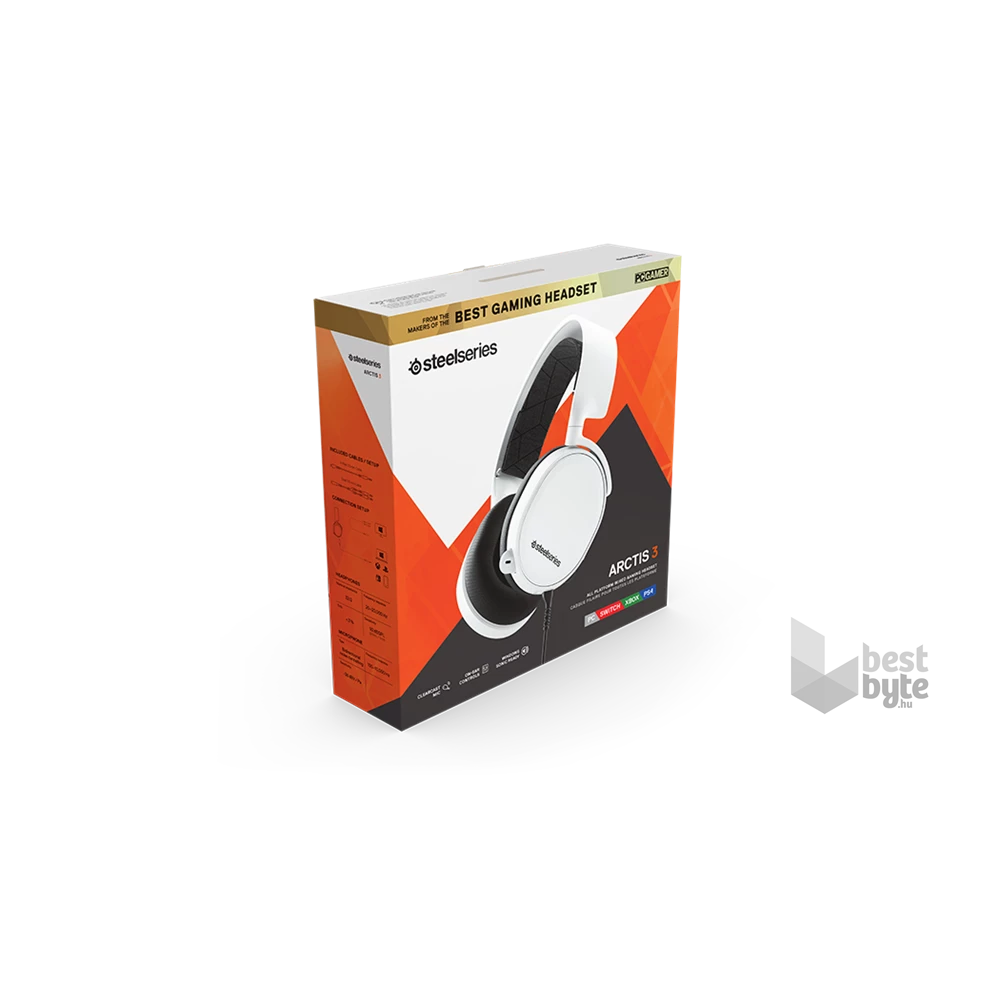 SteelSeries Arctis 3 3,5 Jack fehér gamer headset