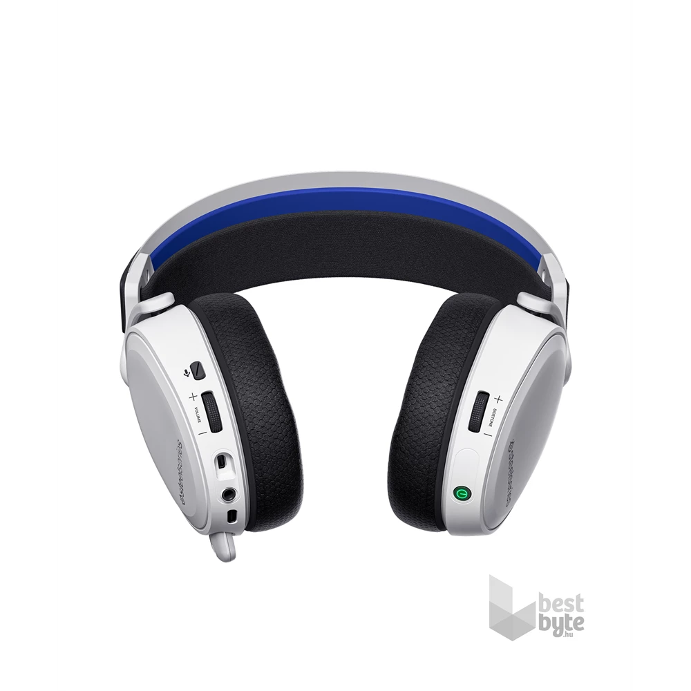 SteelSeries Arctis 7P+ PS5 fehér vezeték nélküli gamer headset