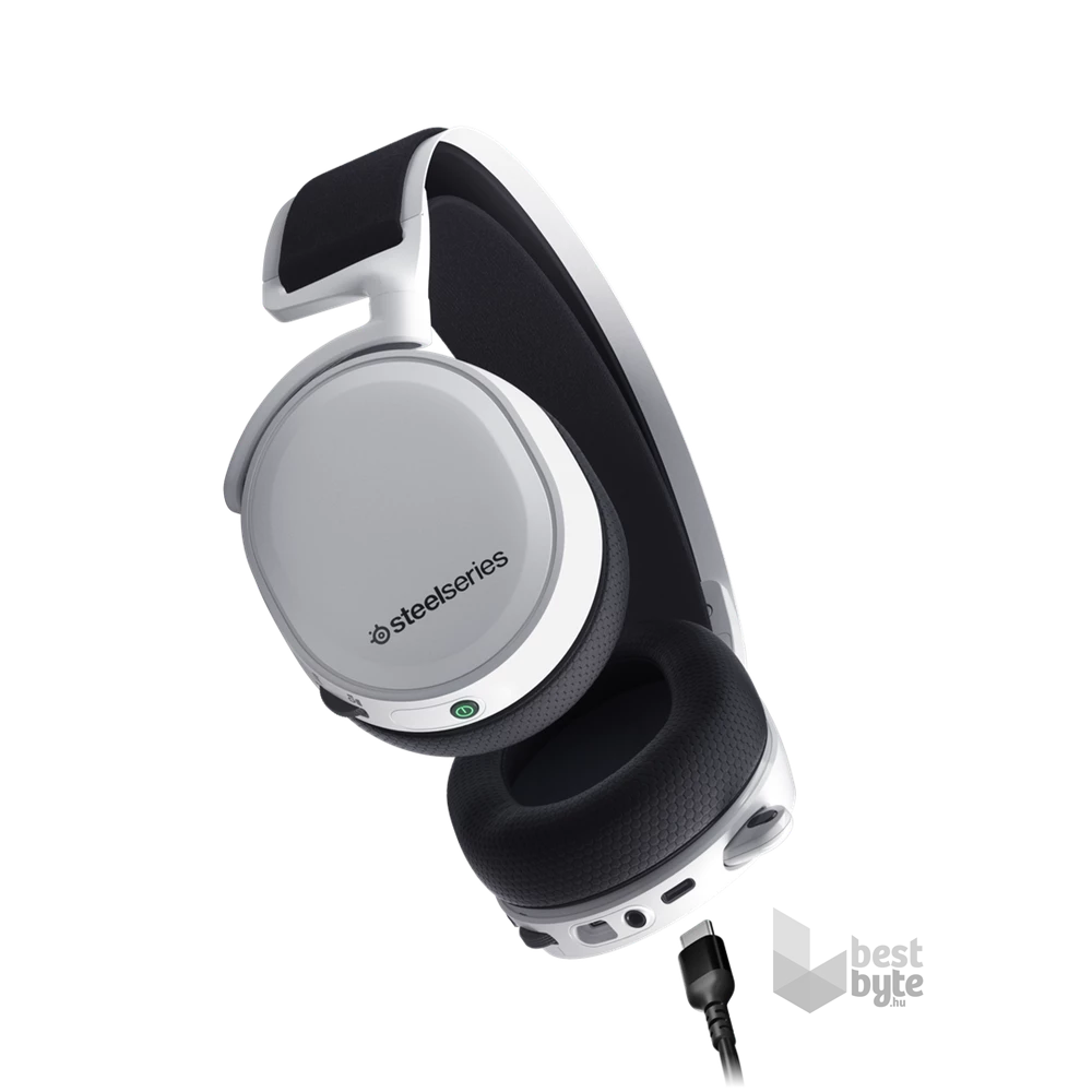 SteelSeries Arctis 7+ fehér vezeték nélküli gamer headset