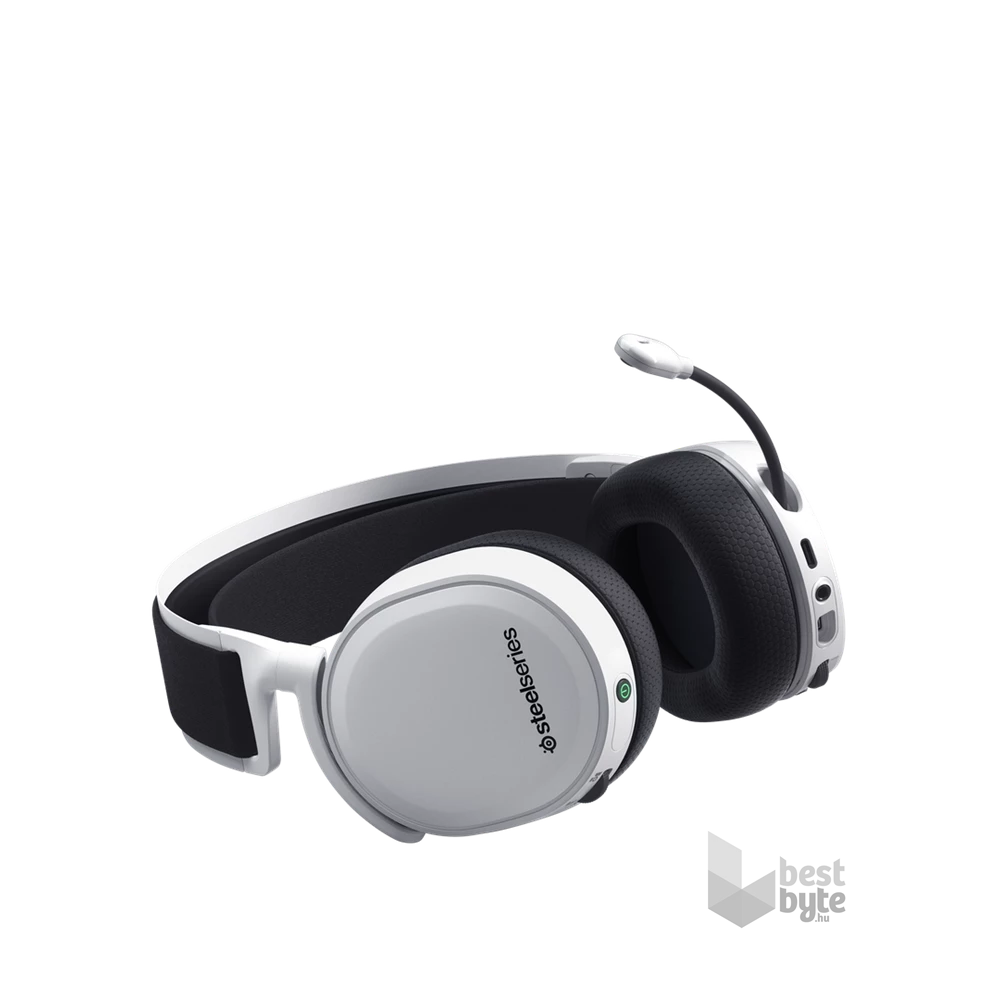 SteelSeries Arctis 7+ fehér vezeték nélküli gamer headset