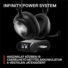 SteelSeries Arctis Nova Pro Wireless X fekete gamer headset