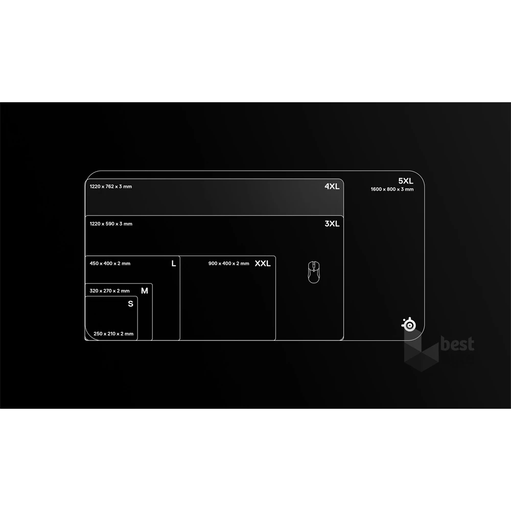 SteelSeries QCK 4XL ETAIL gamer egérpad