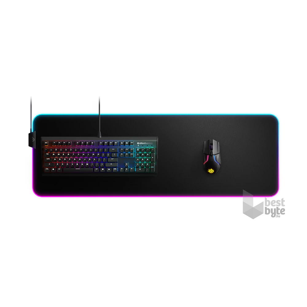 SteelSeries QCK Prism Cloth XL világító gamer egérpad