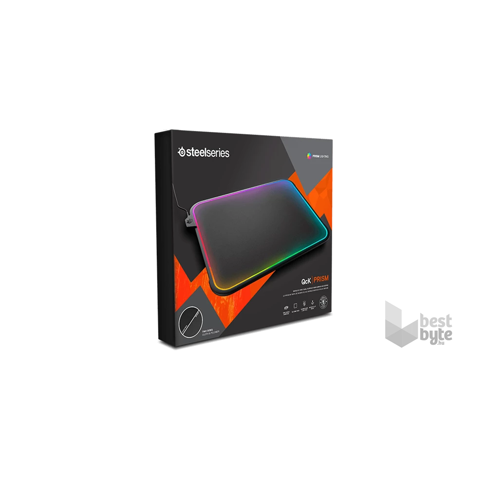 SteelSeries QCK Prism RGB Cloth Medium világító gamer egérpad