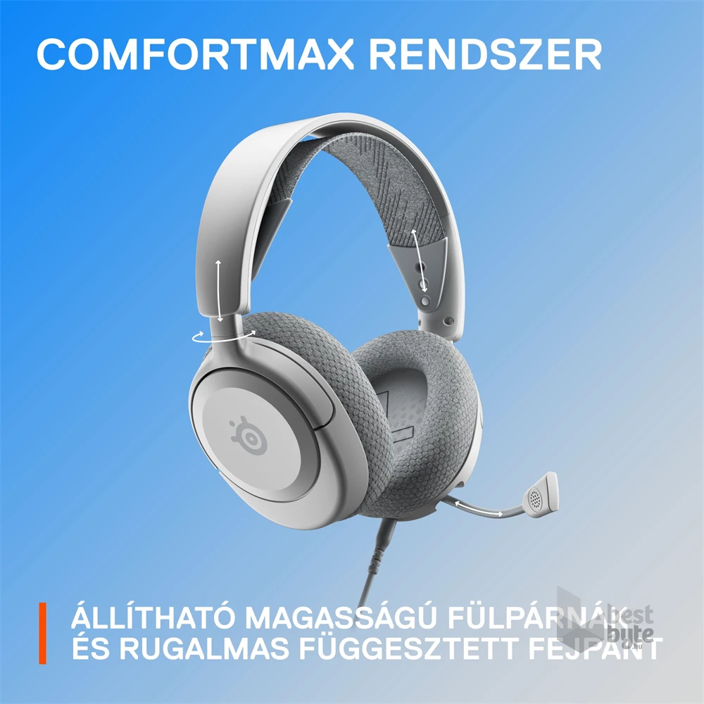 Steelseries Arctis Nova 1P fehér gamer headset