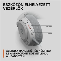 Steelseries Arctis Nova 1 fehér gamer headset