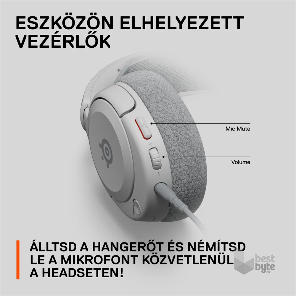 Steelseries Arctis Nova 1 fehér gamer headset