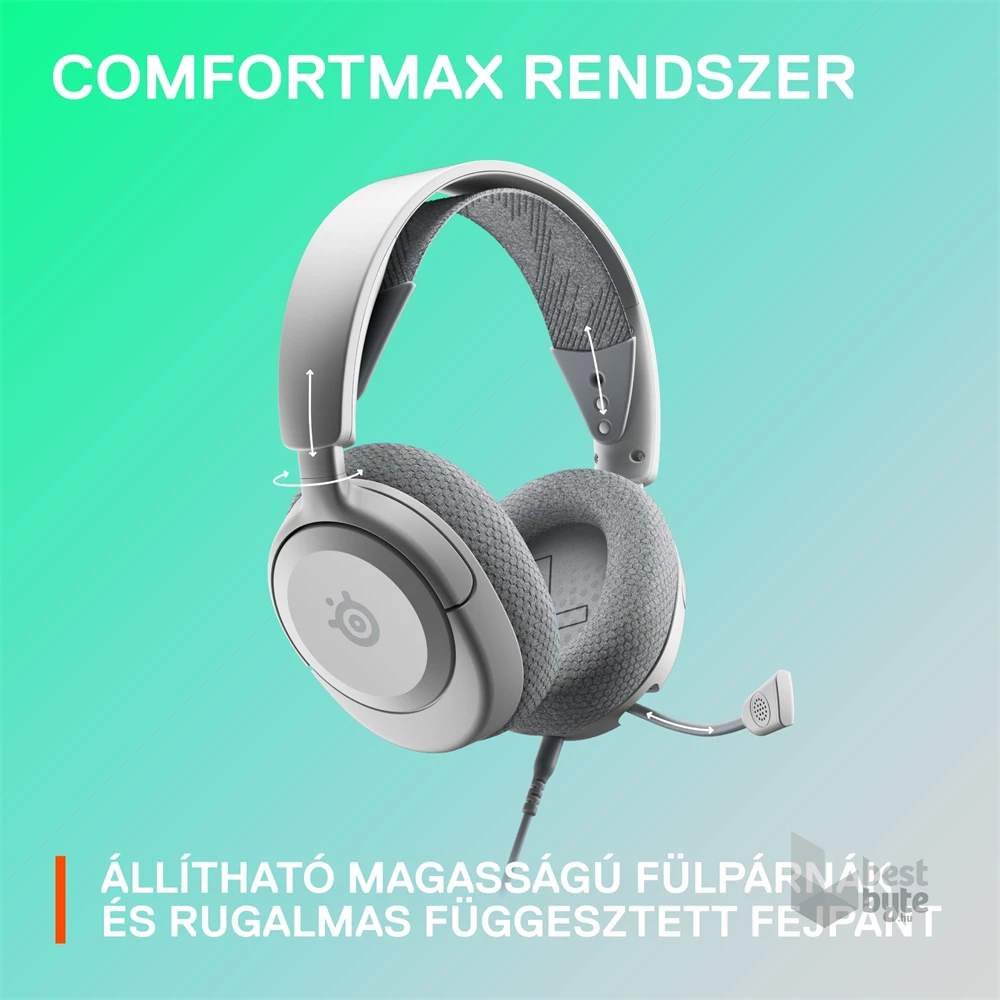 Steelseries Arctis Nova 1 fehér gamer headset