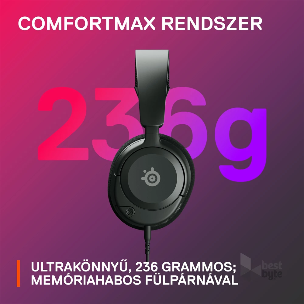 Steelseries Arctis Nova 1 fekete gamer headset