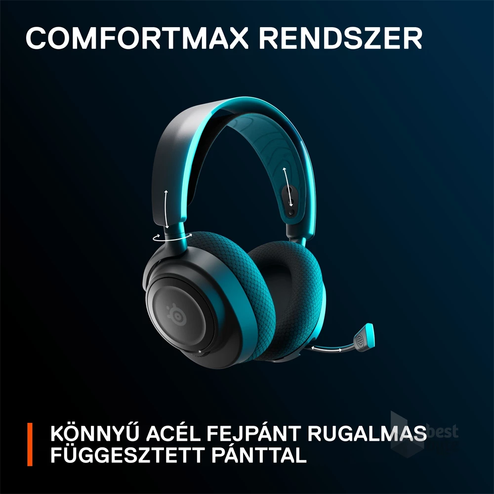 Steelseries Arctis Nova 7P vezeték nélküli kék-fekete gamer headset