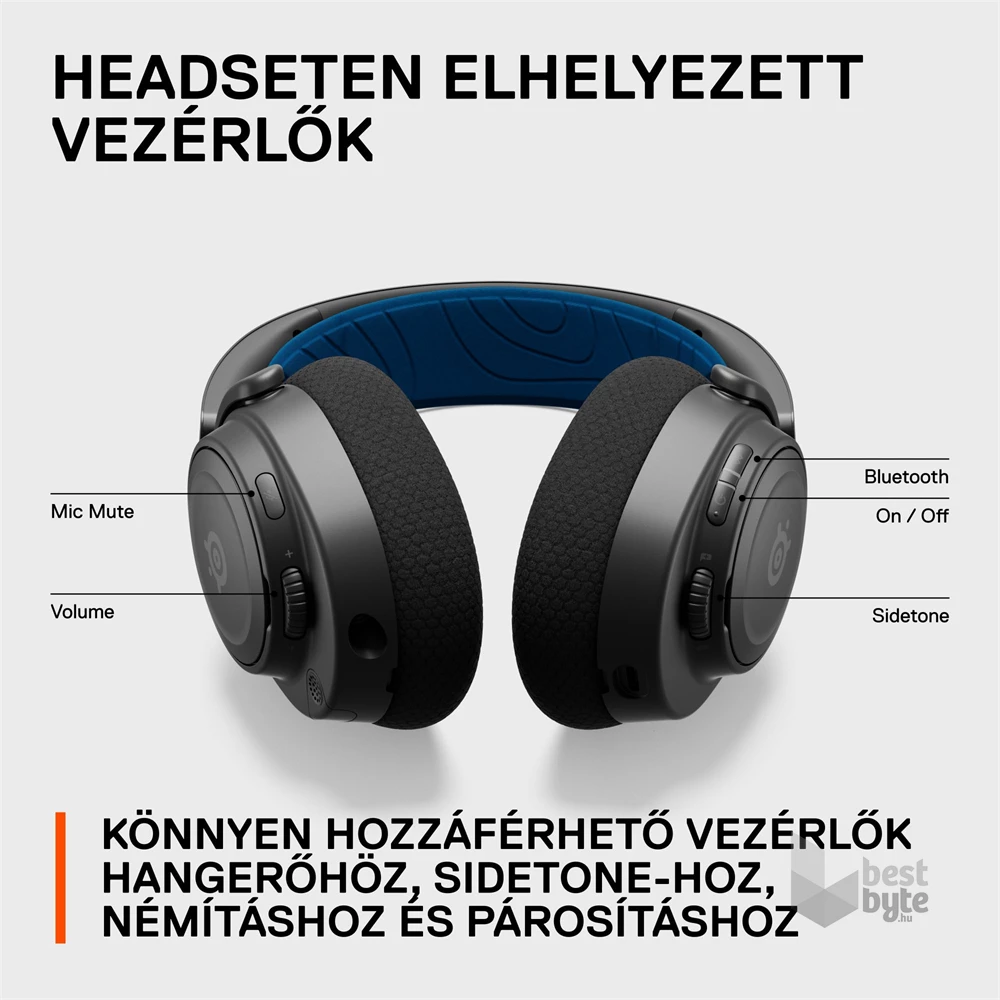 Steelseries Arctis Nova 7P vezeték nélküli kék-fekete gamer headset
