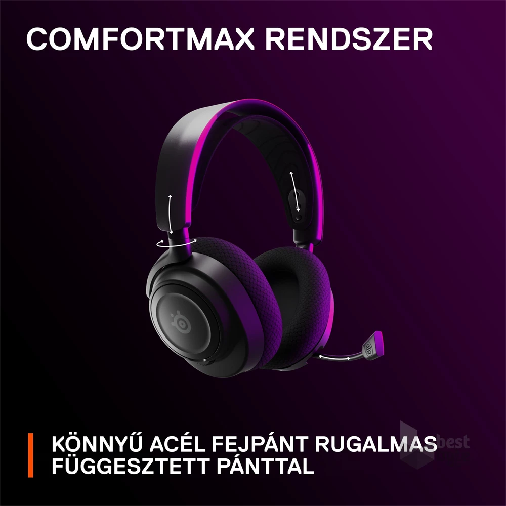 Steelseries Arctis Nova 7 vezeték nélküli fekete gamer headset