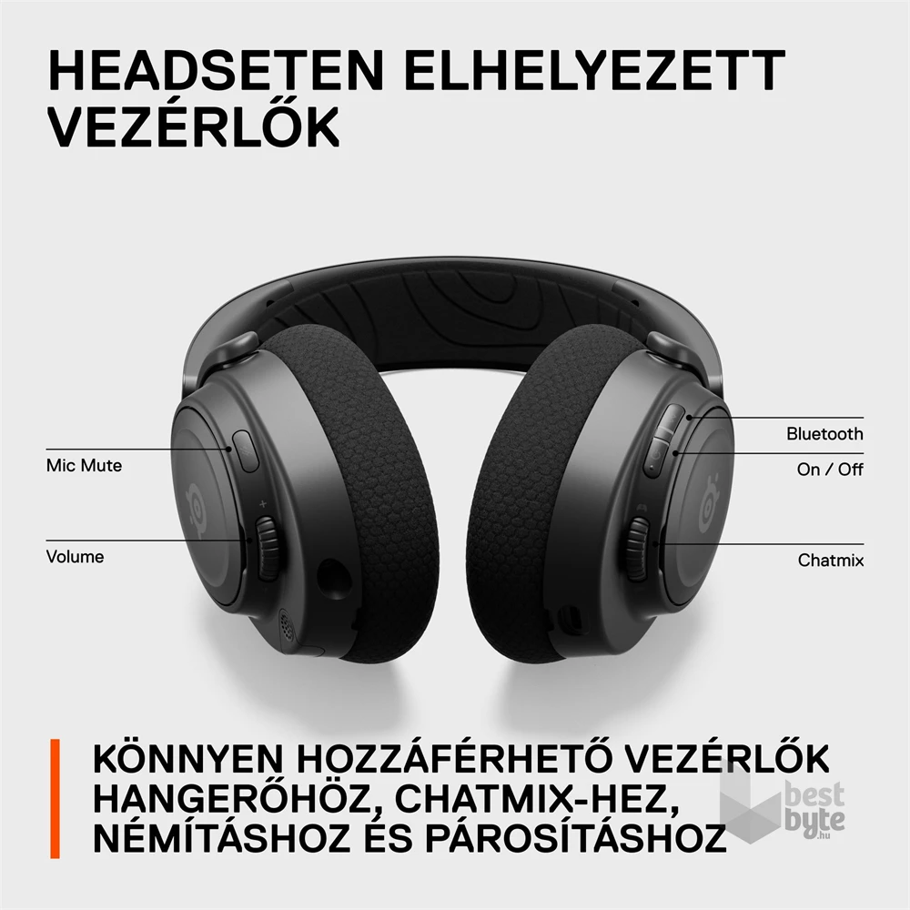 Steelseries Arctis Nova 7 vezeték nélküli fekete gamer headset