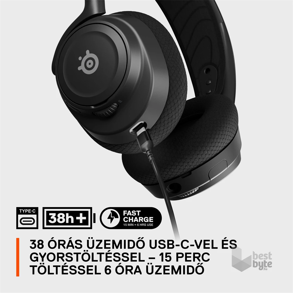 Steelseries Arctis Nova 7 vezeték nélküli fekete gamer headset