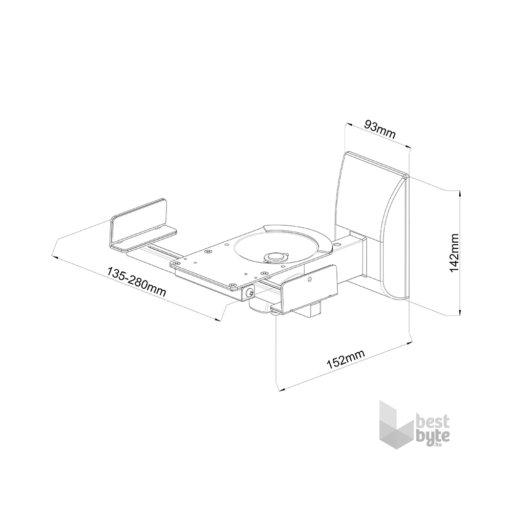 Stell SHO 5000 hangfal tartó 25kg (1pár)