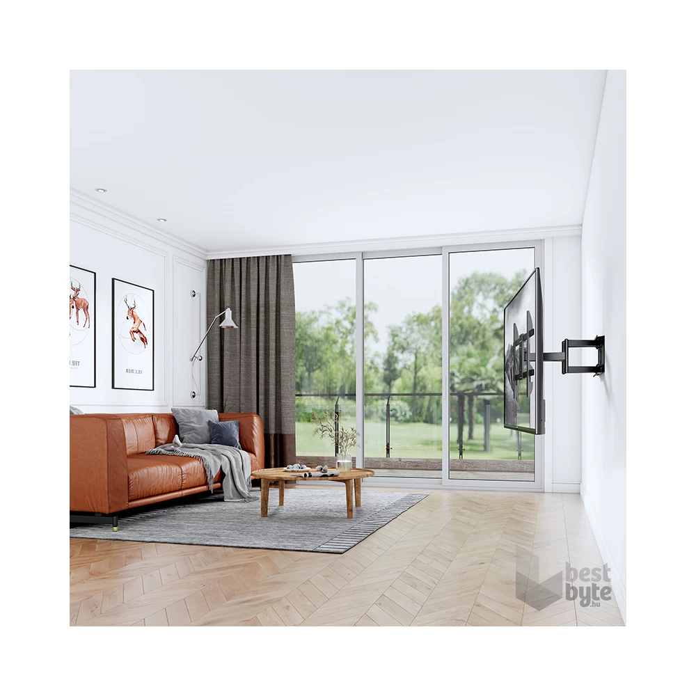 Stell SHO 5630 37"-80" VESA 600x400 kihúzható fali konzol