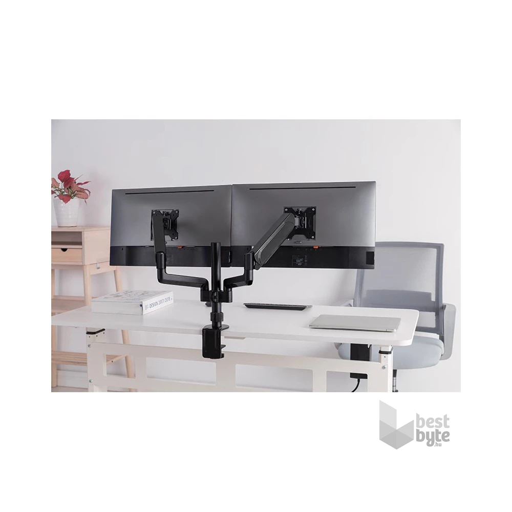Stell SOS 2122 17"-32" kétkaros asztali monitor tartó konzol