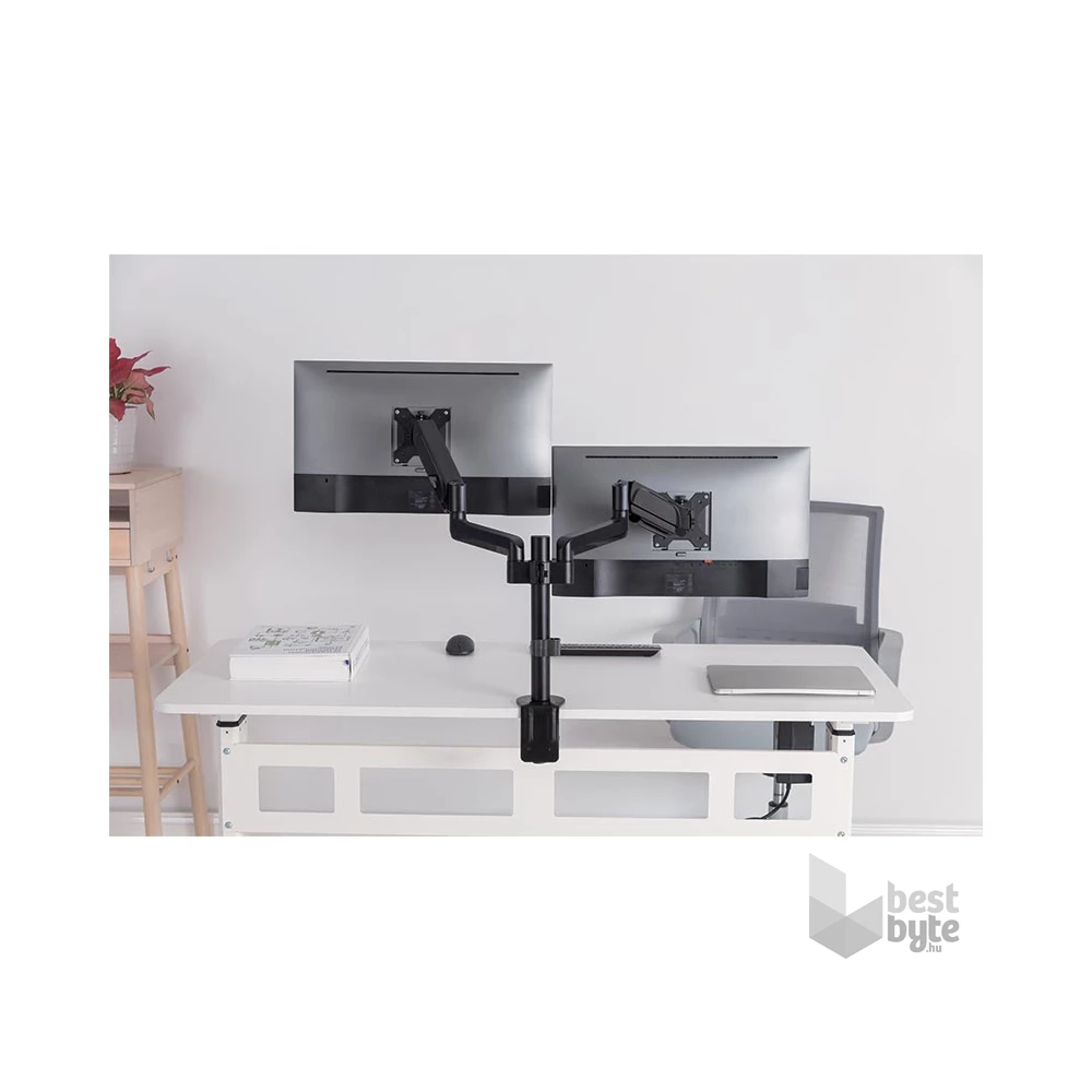 Stell SOS 2122 17"-32" kétkaros asztali monitor tartó konzol