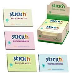 Stick`N 78x127mm újrahasznosított 100 lap 12tömb/cs jegyzettömb