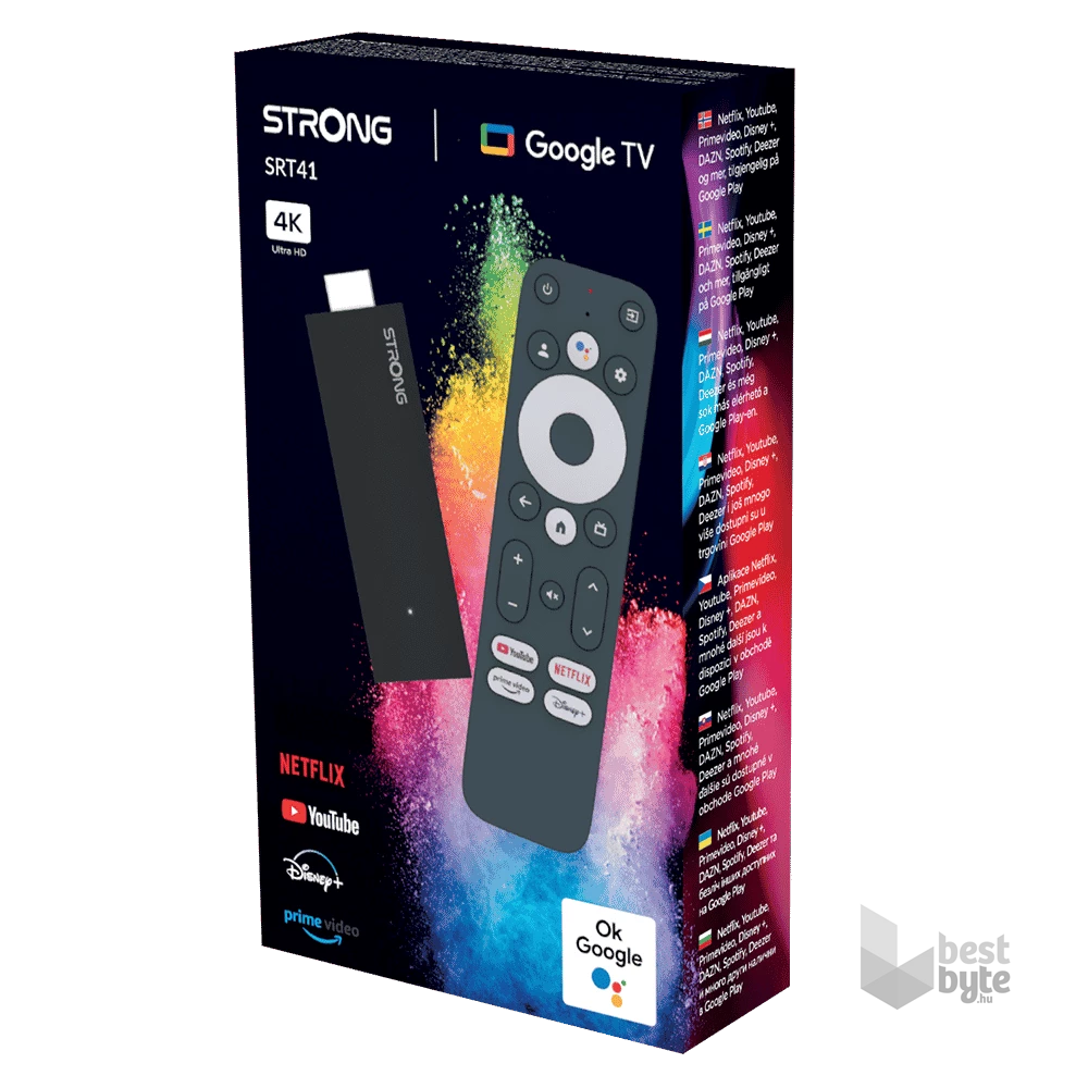 Strong SR41 Google TV Stick / Tv okosító / médialejátszó