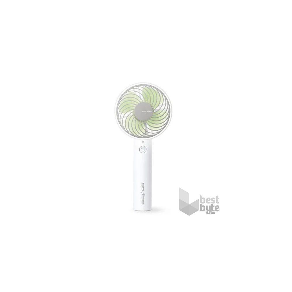 Stylies ST0228 Lacerte 7cm fehér/zöld kézi akkus ventilátor