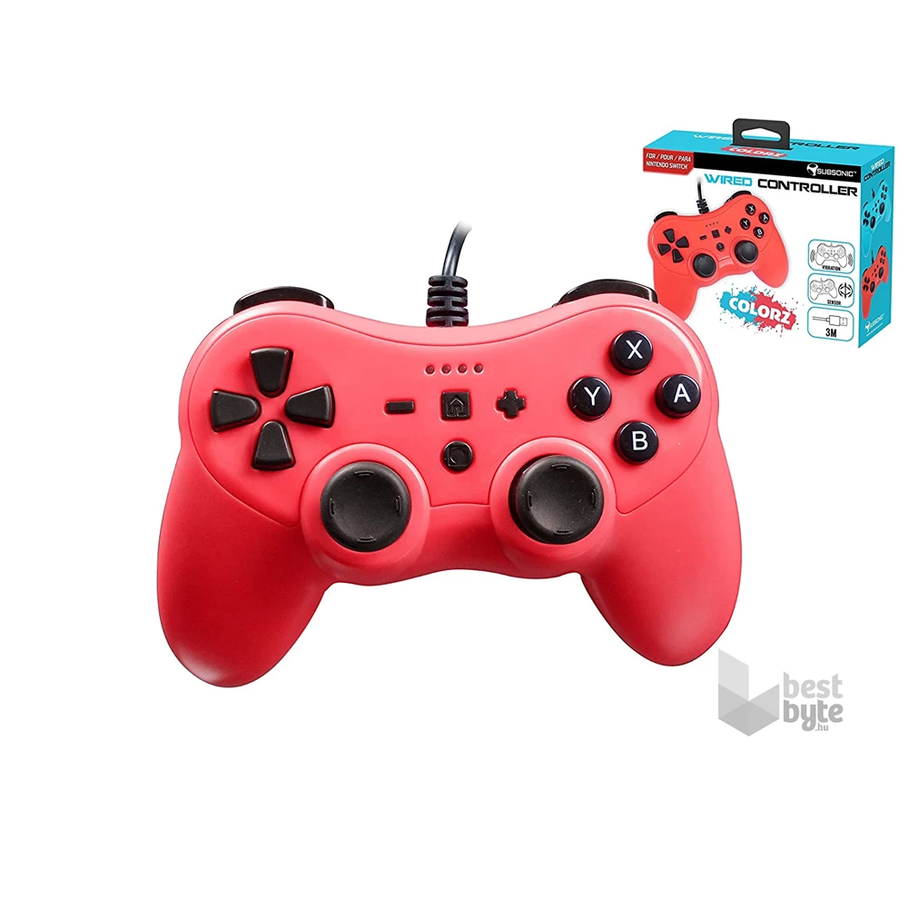 Subsonic SA5488-2 SWITCH Nintendo Switch piros kontroller