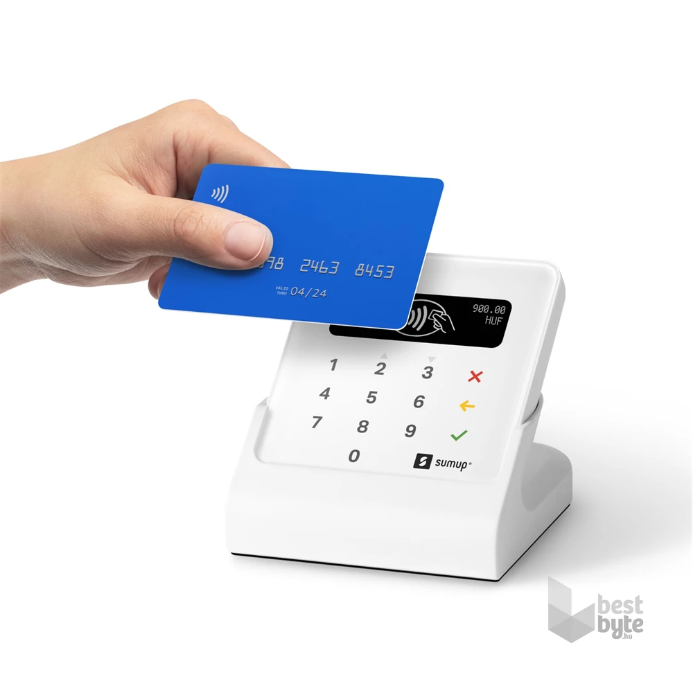 SumUp Air szett, kártyaolvasó és töltődokkoló egyben