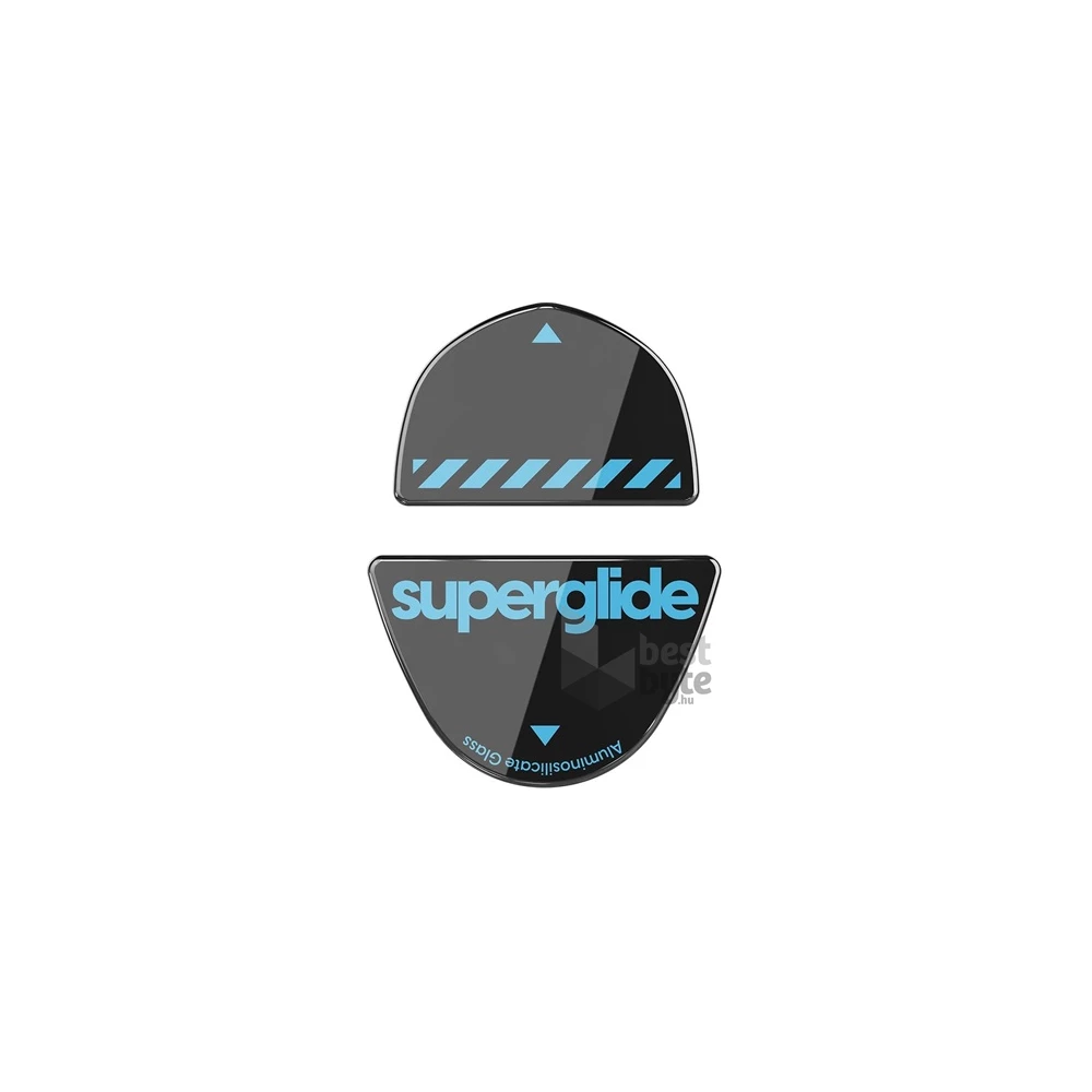 Superglide Glass Skates for Logitech G303 Shroud Edition fekete