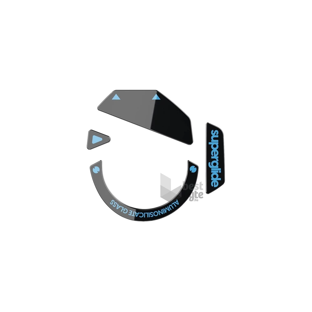 Superglide Glass Skates for Logitech G502 Wireless fekete