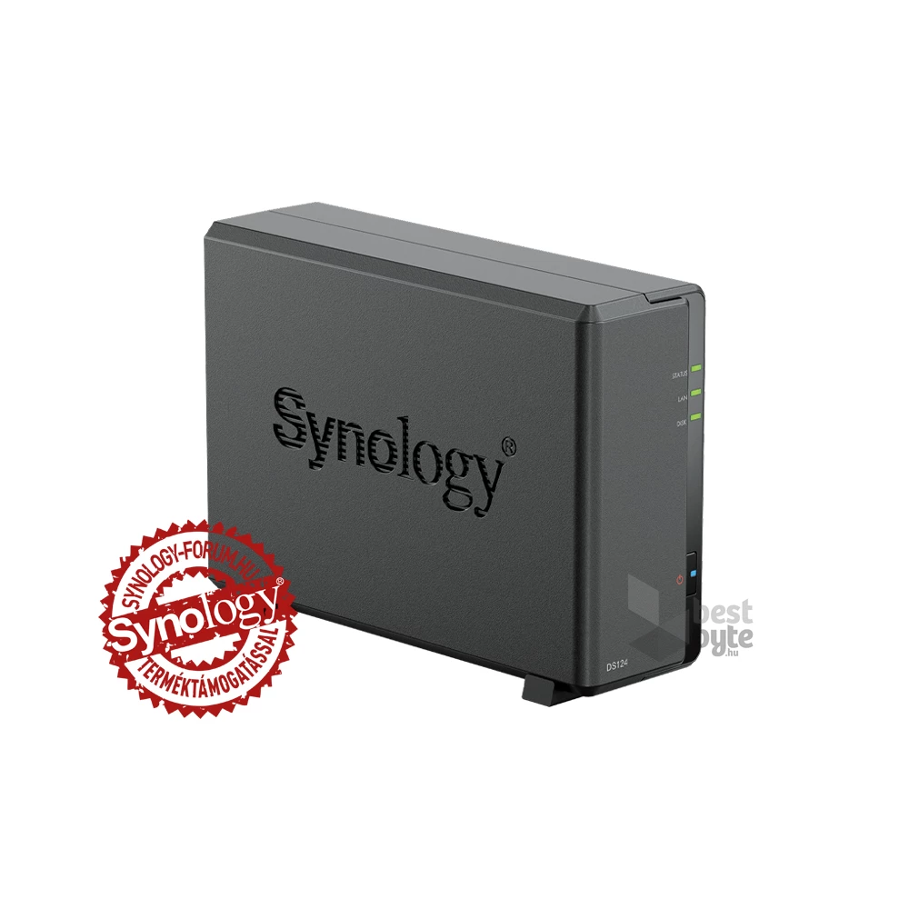 Synology DiskStation DS124 1x SSD/HDD NAS + regisztrációs kártya