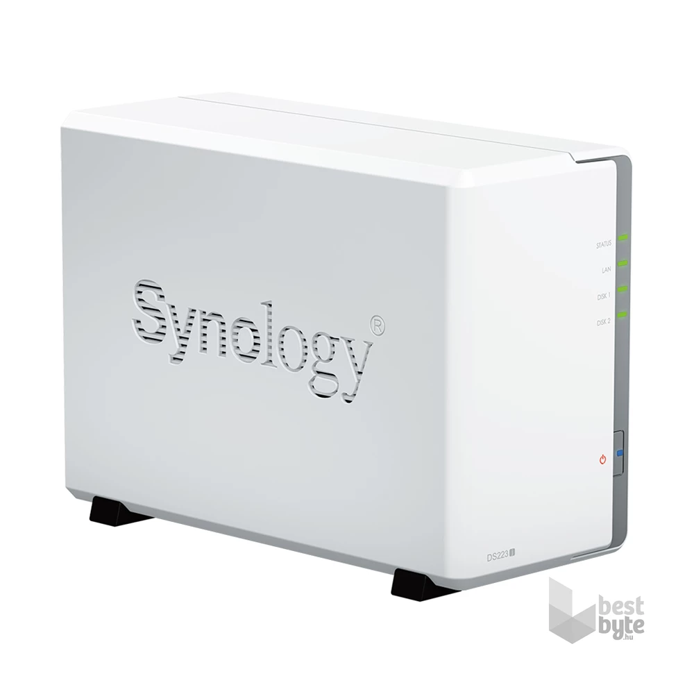 Synology DiskStation DS223j 2-lemezes 4×1,7 GHz CPU 1GB RAM NAS + regisztrációs kártya