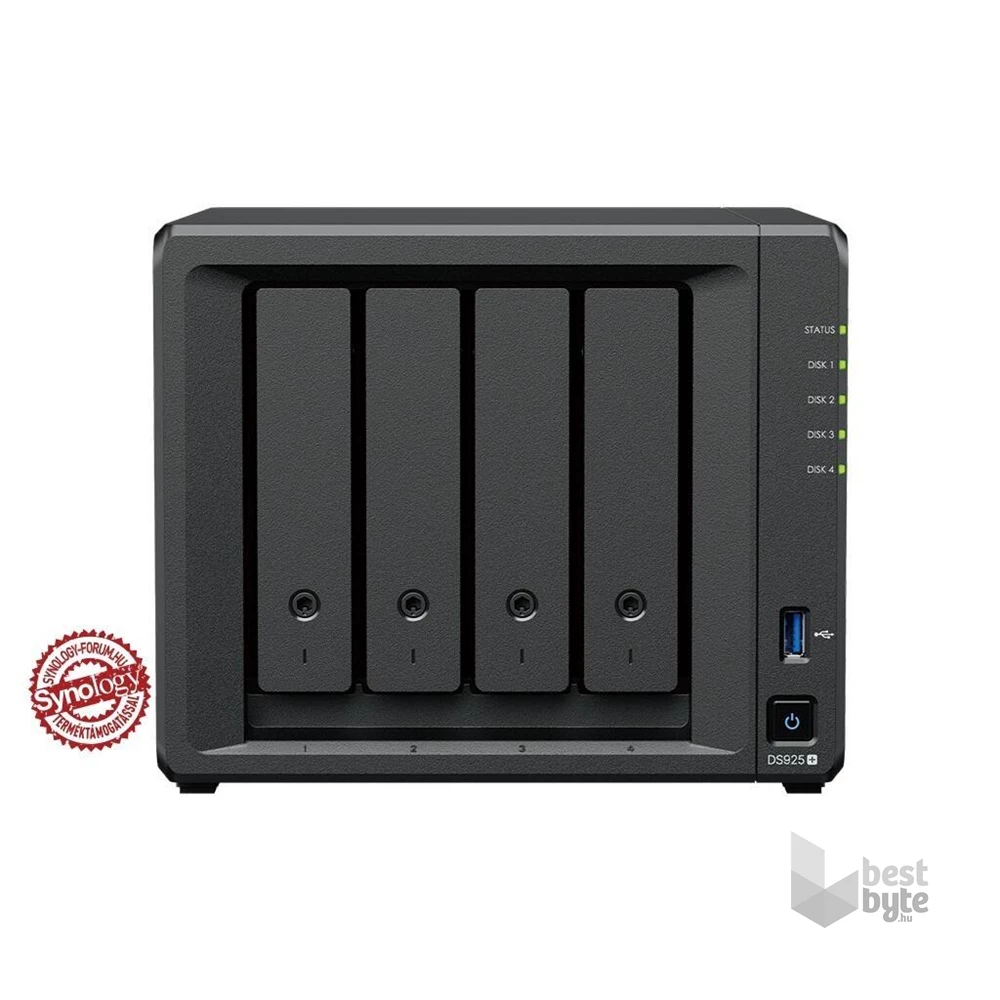 Synology DiskStation DS925+ (4GB) 4x SSD/HDD NAS + regisztrációs kártya